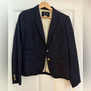 J.Crew Navy Blue Schoolboy Blazer with Brass Buttons: Size 6 The OG!